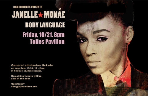 CAB Concerts - Janelle Monáe & Body Language 10/21