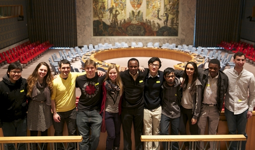 Students in Hamilton's ISA visit the United Nations Headquarters.