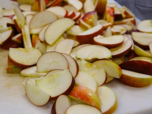 Sliced apples from North Star Orchards